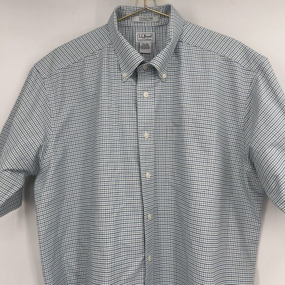 L.L. Bean Men’s Wrinkle-Free Short Sleeve Shirt Size 17.5 Reg - Picture 2 of 8